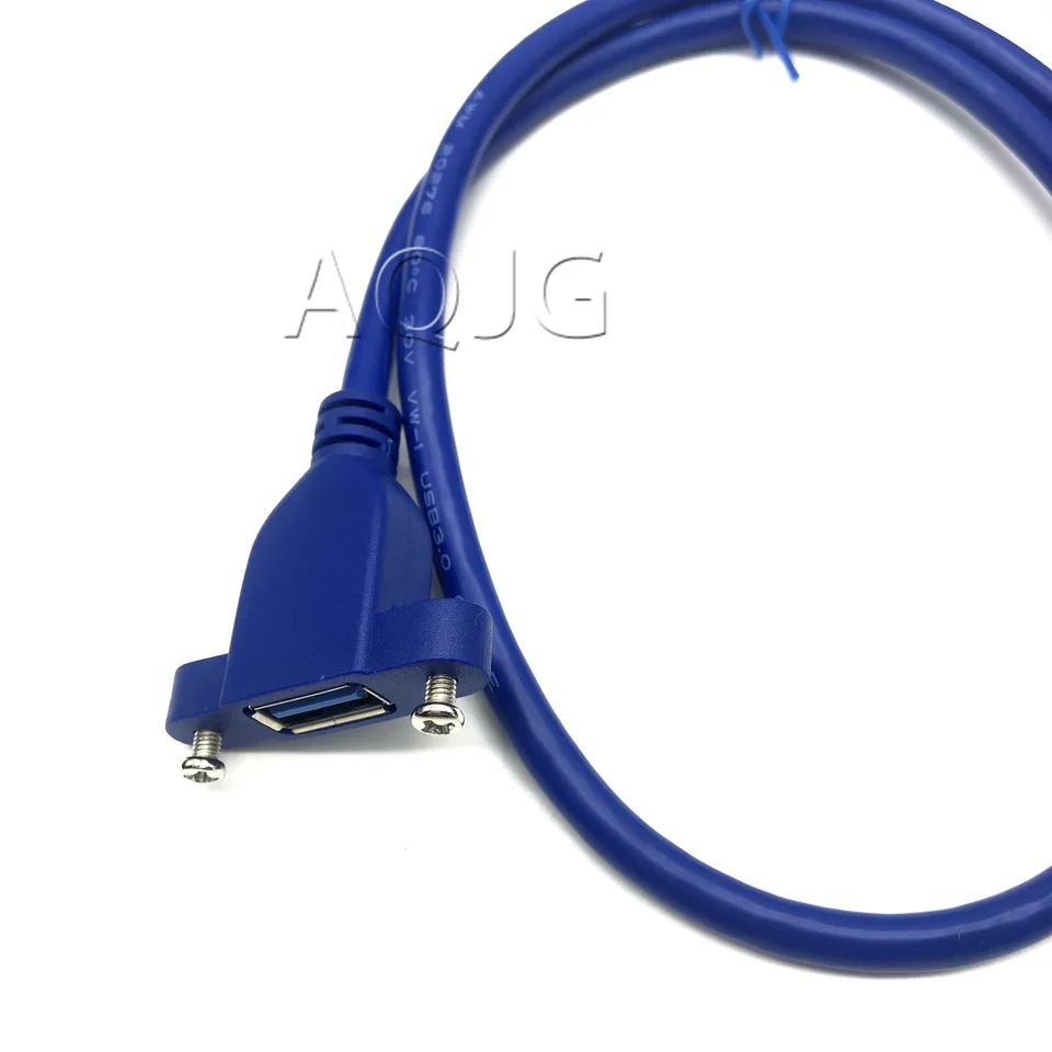 Cavo USB 3.0 Montaggio A Pannello Maschio-Femmina – 5 Metri, Con Fori Per Viti M3, Per PC Industriali E Progetti Fai-da-Te, Trasferimento 5 Gbps