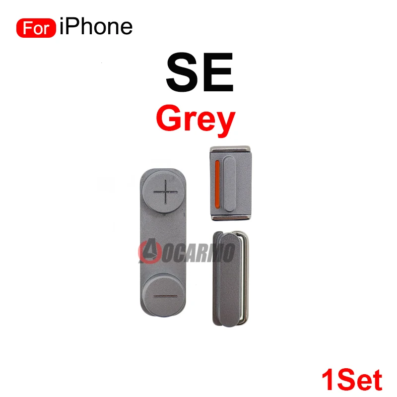 iPhone SE 1세대용 볼륨 업 다운 전원 켜기 끄기 측면 키 버튼 교체 부품 그레이 실버 핑크