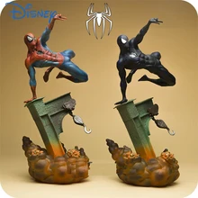 

28 Cm Disney Marvel Spider-Man Venom Symbiote Scene Statue Hand-made Model Desktop Ornaments Children's Animation Toys