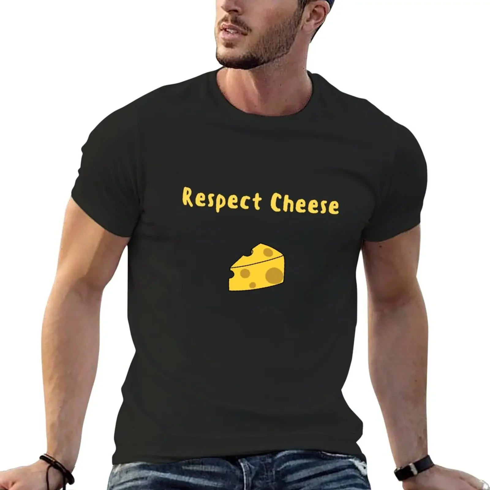 

Cheese Lover's Respect Cheese T-Shirt kawaii clothes Blouse t shirt men