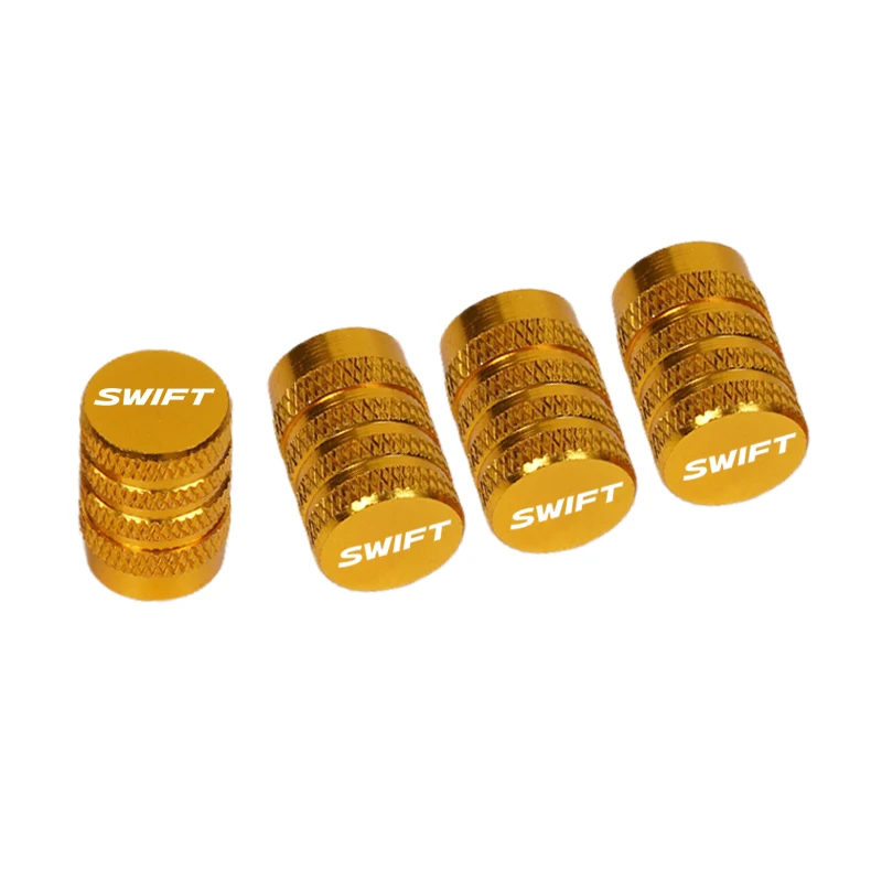 스즈키 스위프트 자동차 액세서리용 4pcs 자동차 CNC 알루미늄 타이어 밸브 에어 포트 스템 커버 캡