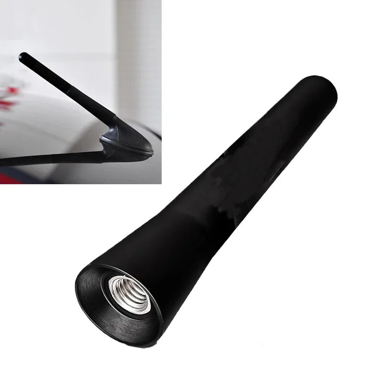 Soporte de techo de Radio fuerte FM AM DAB negro, 6,5 cm longitud, Auto Universal con tornillos, antena coche, Mini acceso