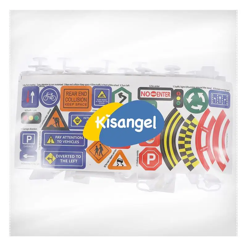 56 Pcs Traffic Knowledge Props Realistic Small Educational Toys