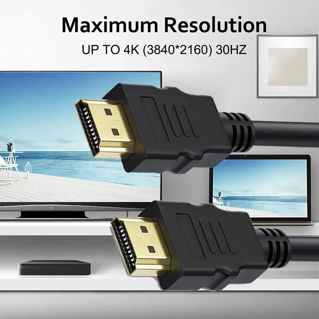 Premium Gold Plated HDMI Cable - Ultra HD 4K & 3D Support, Multiple Length Options