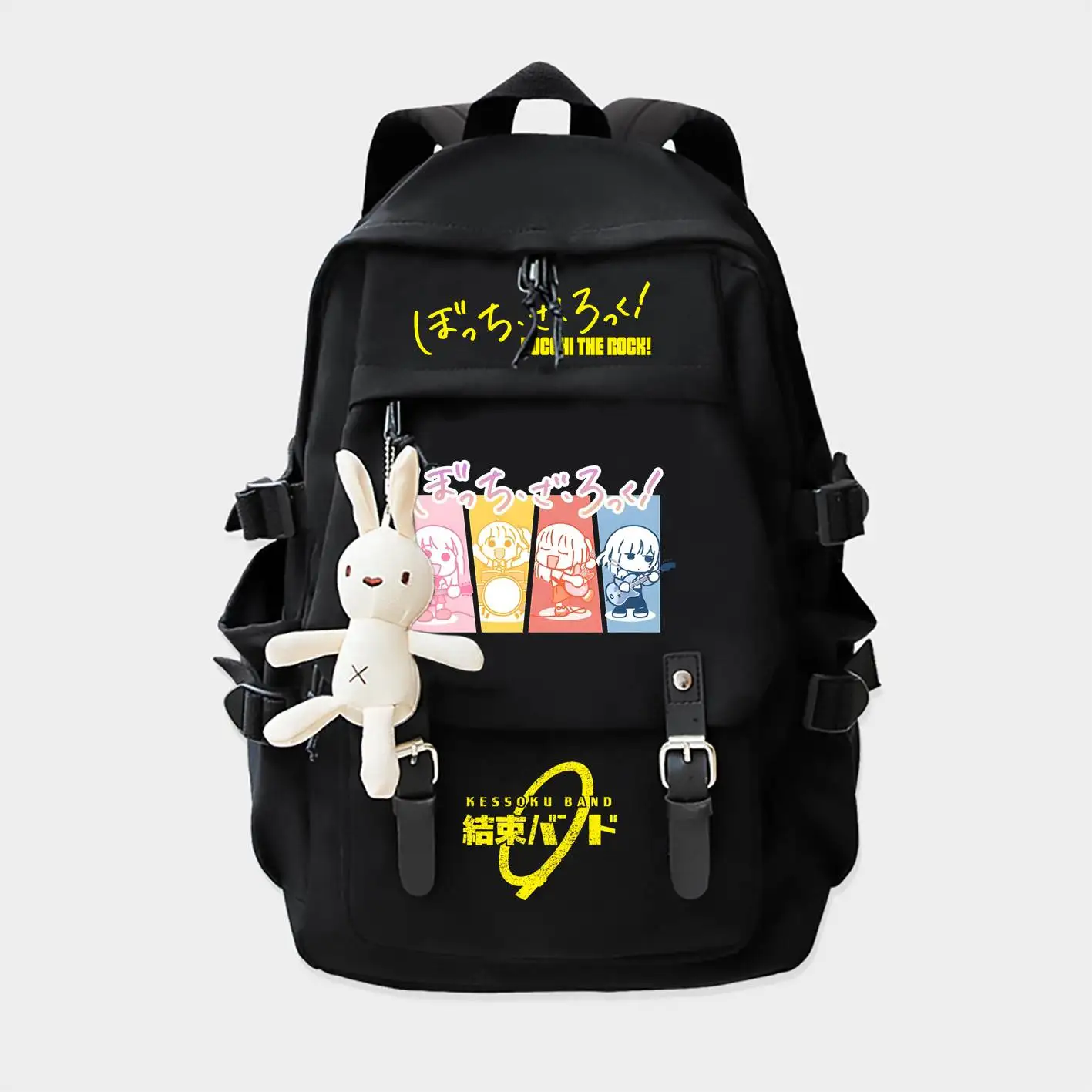 

Anime BOCCHI THE ROCK Backpack Student School Book Bags for Teenage Kids Black Travel Bagpack Laptop Shoulder Bags
