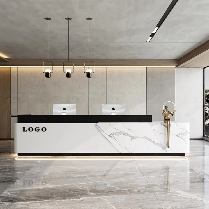 Coffee Reception Desk Luxury Cashiers Beauty Front Service Desk Podiums Siting Bar scrivanie per ufficio moderno Furniture