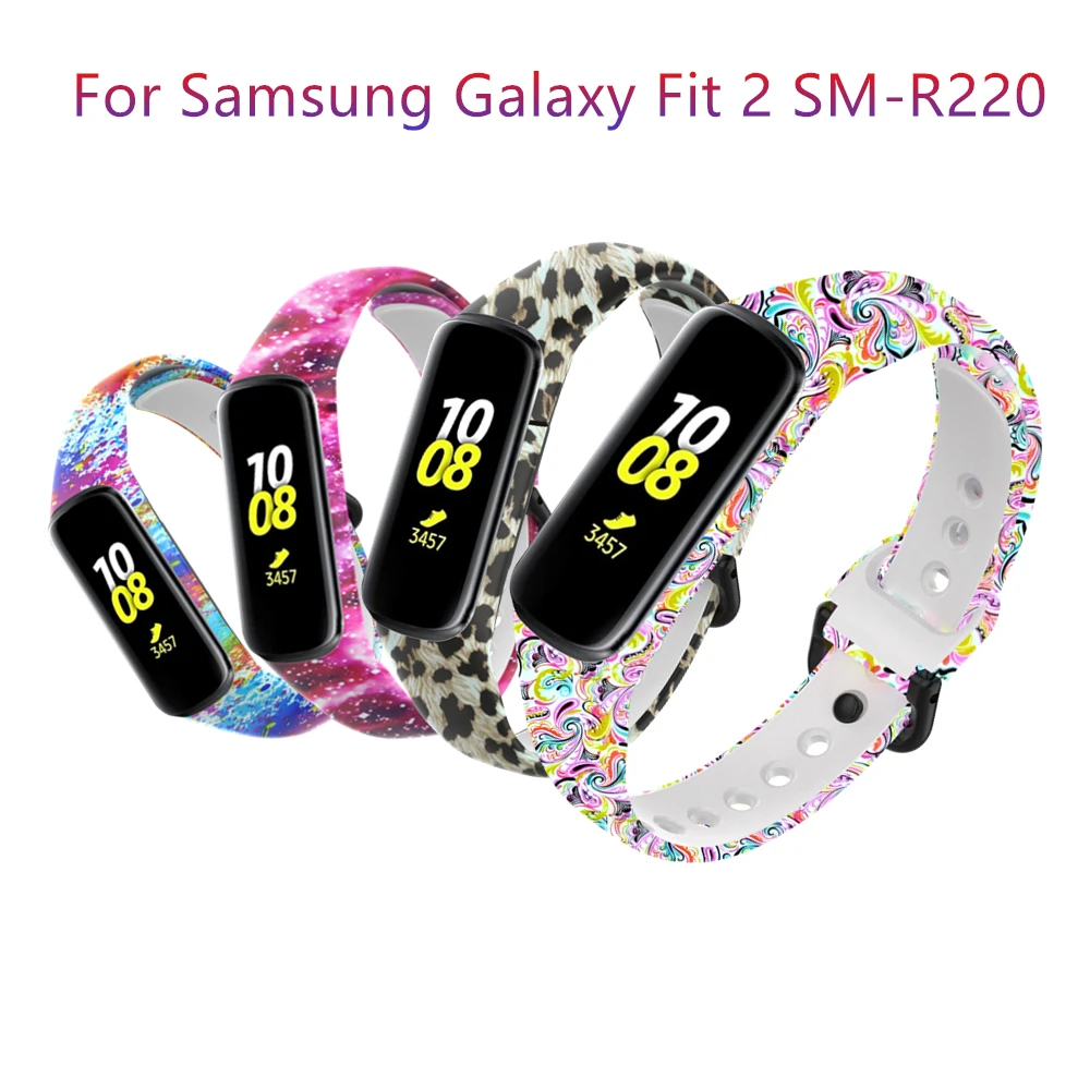 

Silicone Colorful Sport Strap For Samsung Galaxy Fit 2 SM-R220 Band Bracelet Replacement Watchband Correa For Samsung Band Fit2