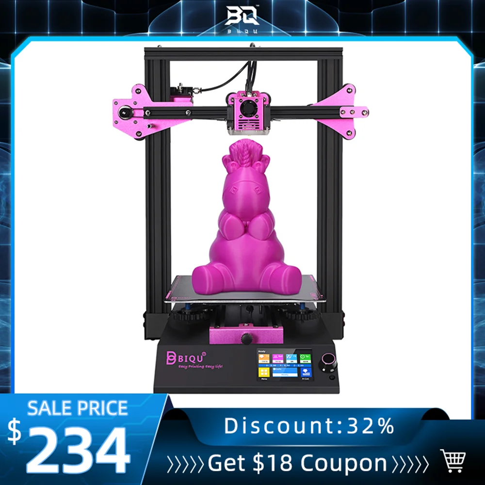BIQU B1 3D Printer With 3.5Inch Touch Screen 32Bit Motherboard Full Metal 235*235*270Imprimante VS Ender-3 V2.0 3d impresora