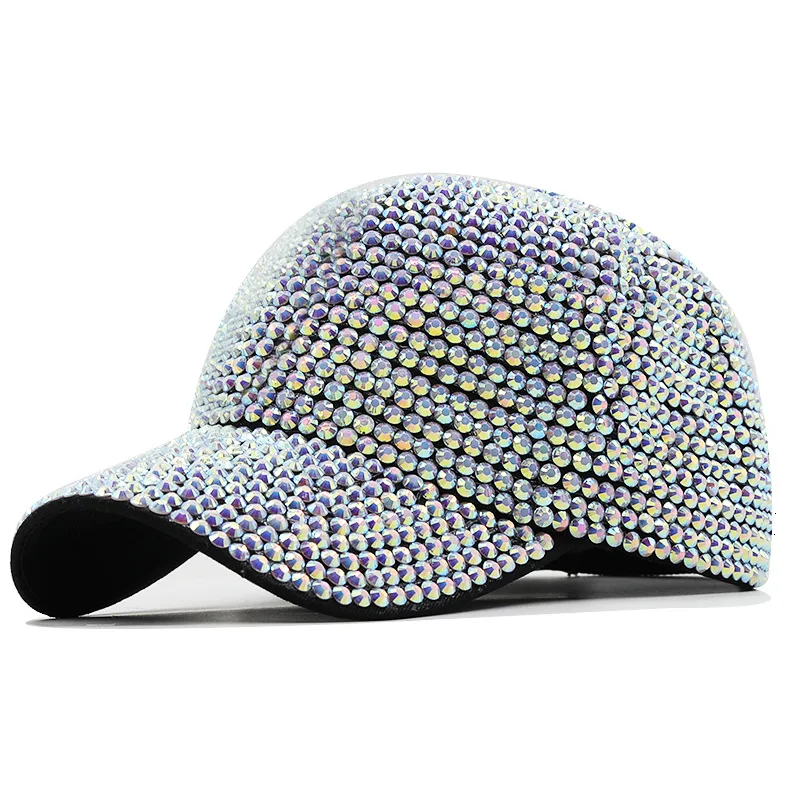 Stage women's new handmade rhinestone full drill cap men's and women's British outdoor bright diamond flash drill fisherman hat