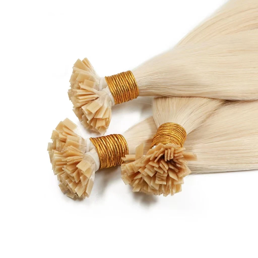 브라질 레미 헤어 리얼 레미 플랫 팁 인모 익스텐션 실키 스트레이트 미리 접착된 케라틴 퓨전 헤어, 60 스트레이트 인모