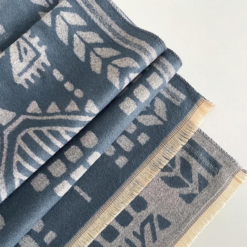 Luxury Design Winter Imitation cashmere Jacquard Scarves High Quality Women Thicken Wrap Shawl Ladies Wool Pashmina Scarf