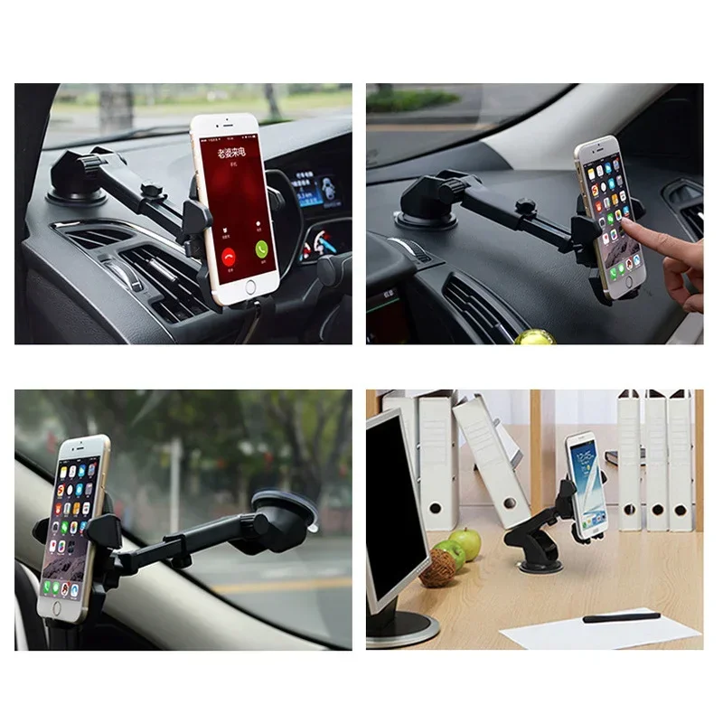 Universal Car Phone Holder Windshield Dashboard Suction Cup Mount  360 Rotation Auto Smartphone Sucker Support Stand