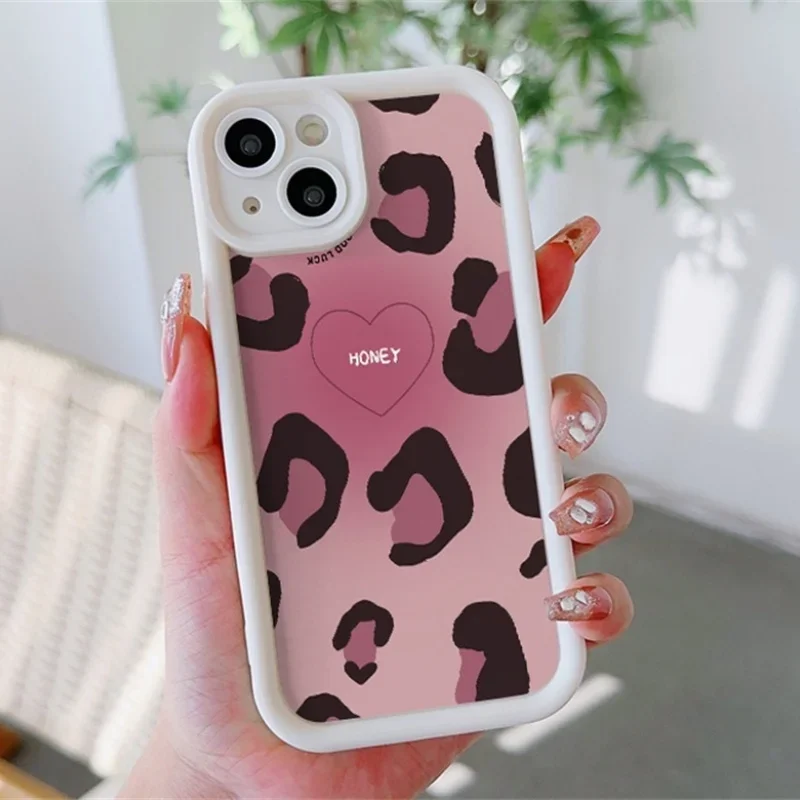 Leopard Print Silicone Phone Case Cover