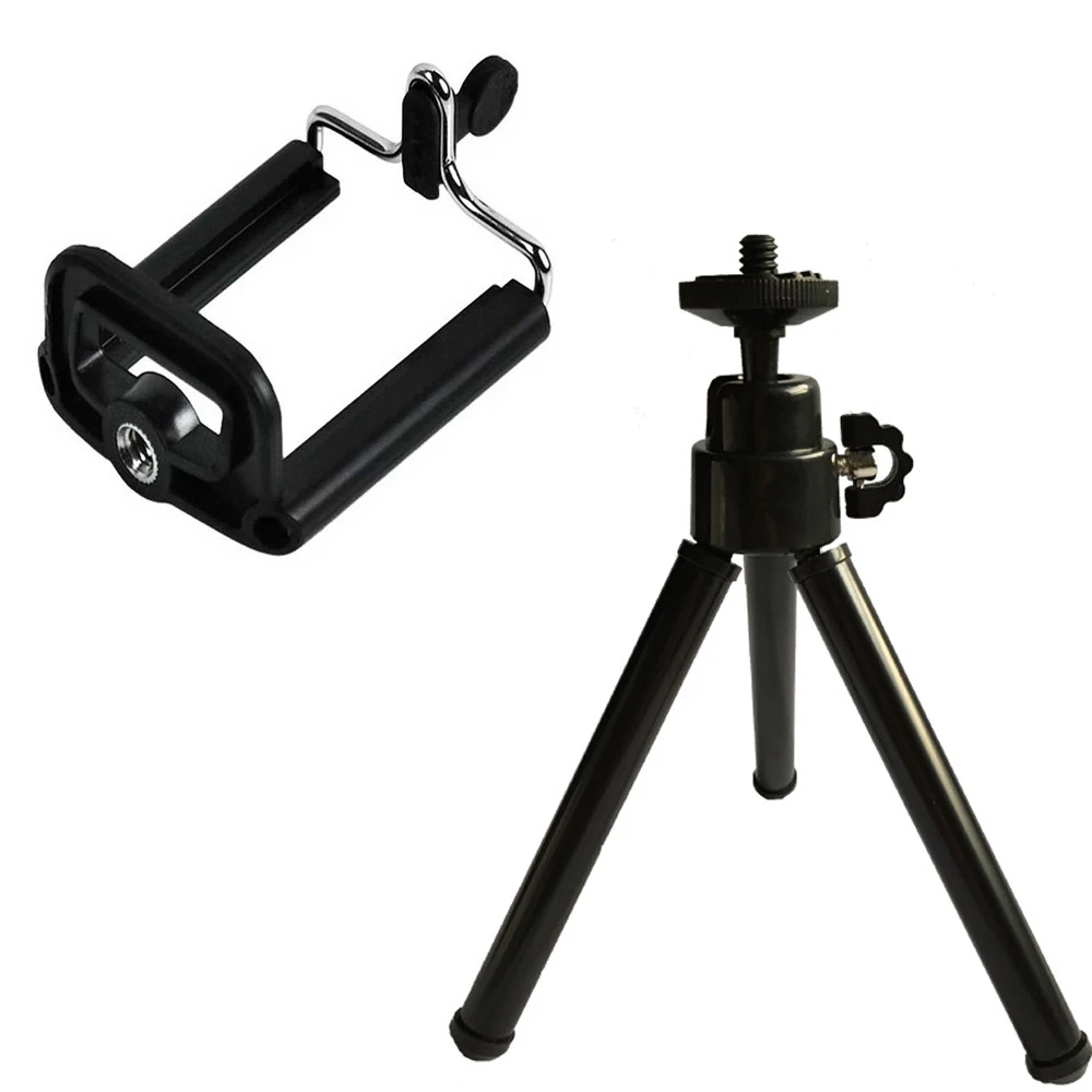 Mini Flexible Tripod 2 Section Stand Holder Desktop Tripod Phone Clip