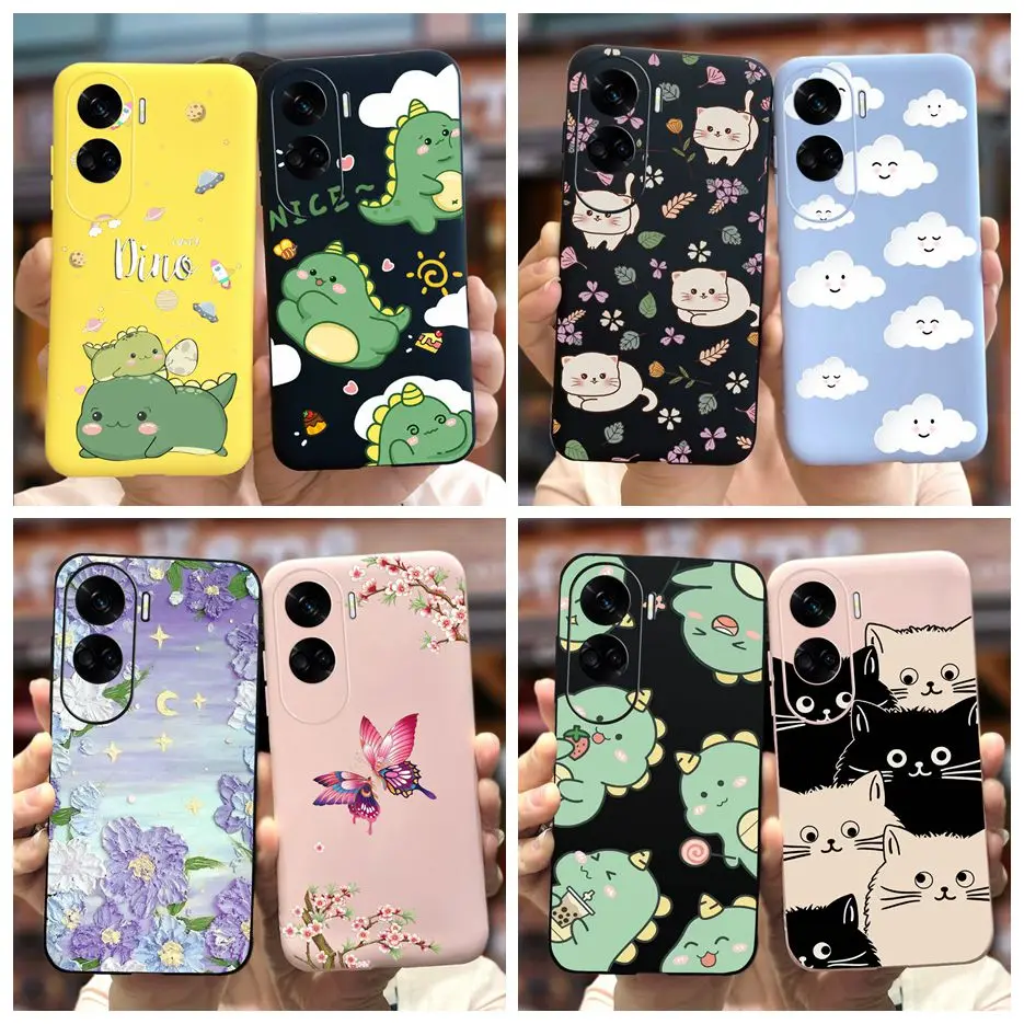 Per Honor 90 Lite Case Crt-Nx1 New Fashion Candy Painted Cover Custodia Morbida In Silicone Tpu Per Honor 90 Pro Honor90 Lite Bumper