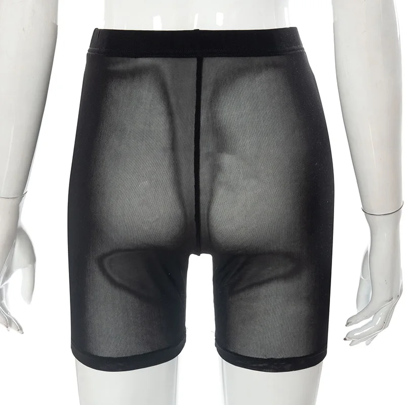 7 Colors Sexy Shorts Mesh See Through Workout Shorts for Women Clothes Summer Black Leggings High Waist Hip Lift Slim Sweatpants