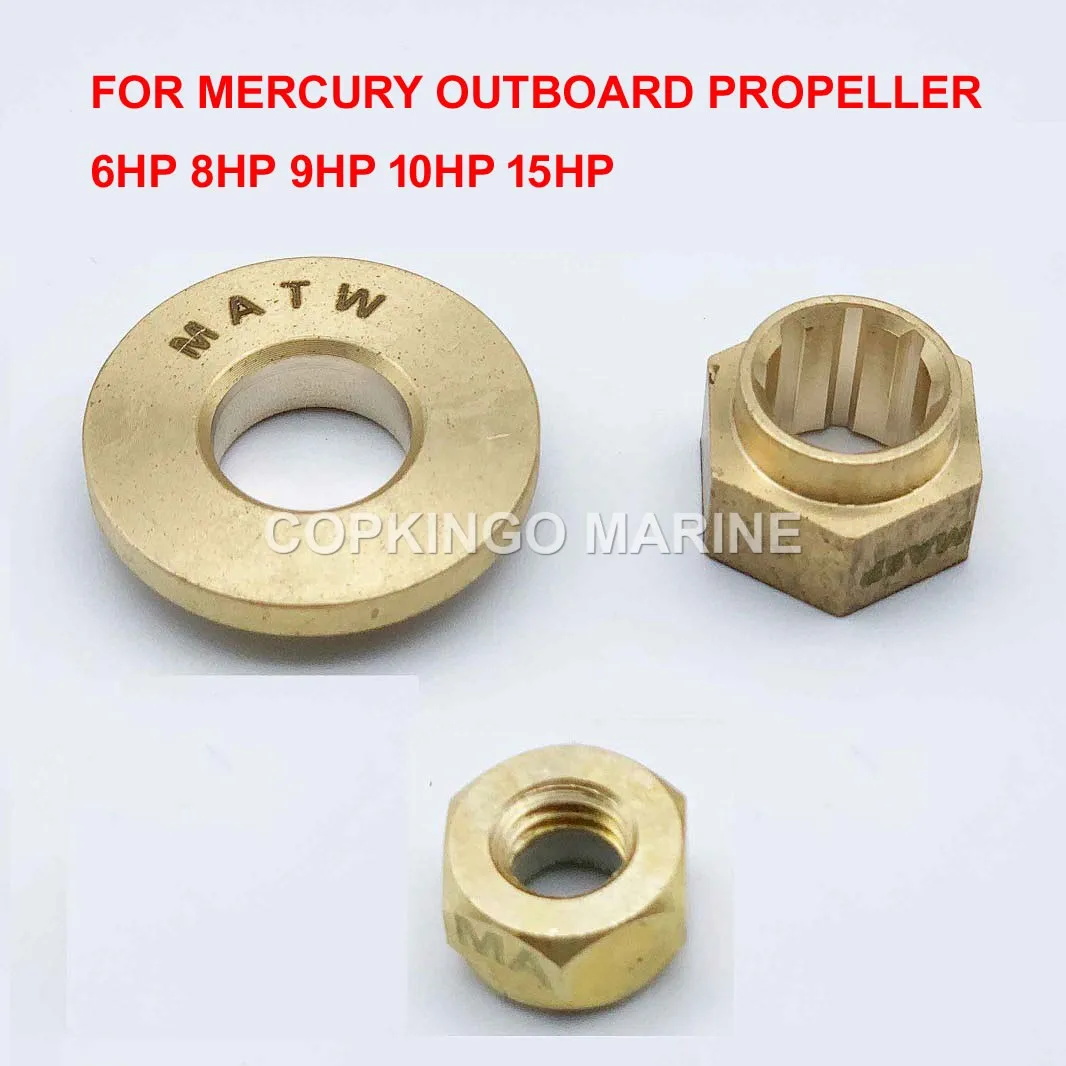 

Boat Propeller Hardware Kit for Mercury Outboard Propeller 6HP-15HP 9.9HP-25HP 25HP-70HP Thrust Washer/Spacer/Nut/Cotter Pin