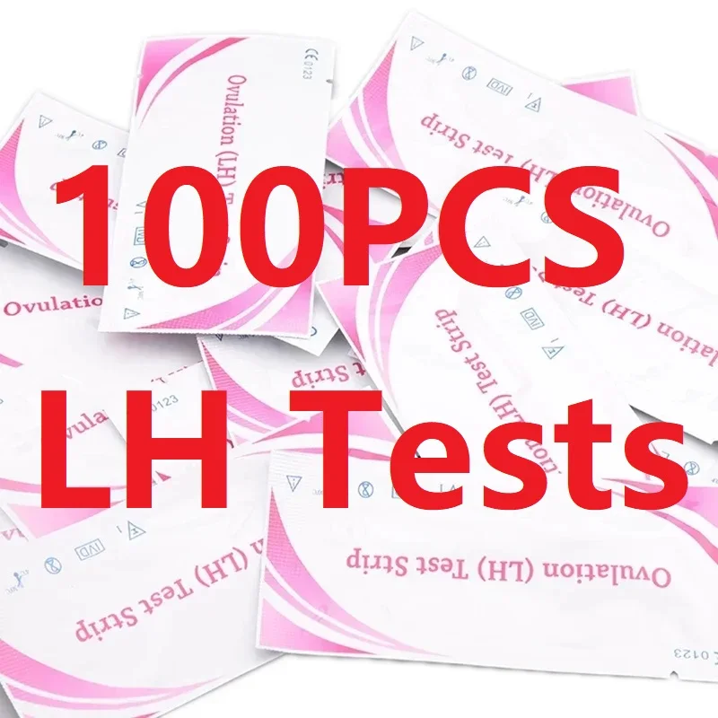 LH Ovulation Test Strips 100PCS Fertility Tests Paper Over 99% Accuracy Home LH Urine Measuring Testing Kits For Adult Women