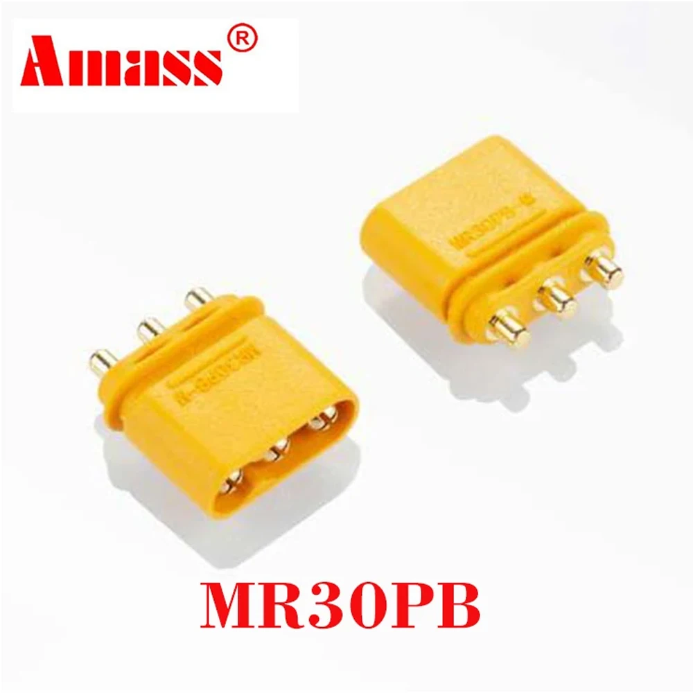 Amass MR30 MR30PB MR30PW Connector Plug With Sheath Female & Male For RC Lipo Battery RC Multicopter Airplane rc battery connector