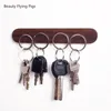 Wood Key Holder Wall Key Storage Organizer Weak Magnetic Key Rack Hanger Key Ring Hooks Clerk Housekeeper on The Wall 6