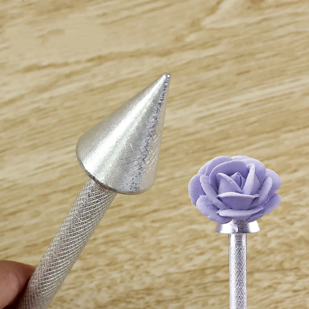 

1Pc Roses Flower Holder Decoration Pastry Sticks Baking Cone Cream Tools Piping Cake Aluminium Alloy Decorating Sticks Nails