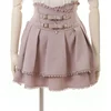 Japan Style High Waist Pleated Mini Skirts Bow Knot Design Mini Skirts Kawaii Slim Fit A-line Skirts Pink Lace Skirts For Women 4