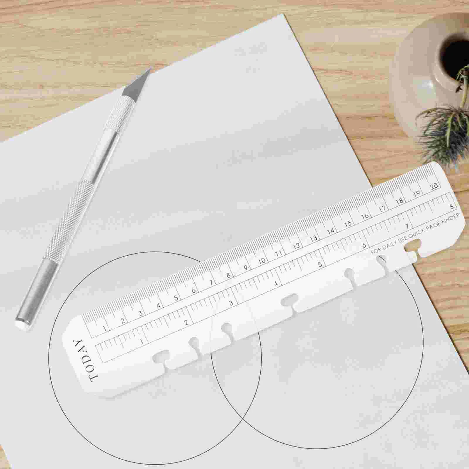 

12 Pcs Stationery Ruler Note Pads Plastic Planner Bookmark Pp Household Page Marker