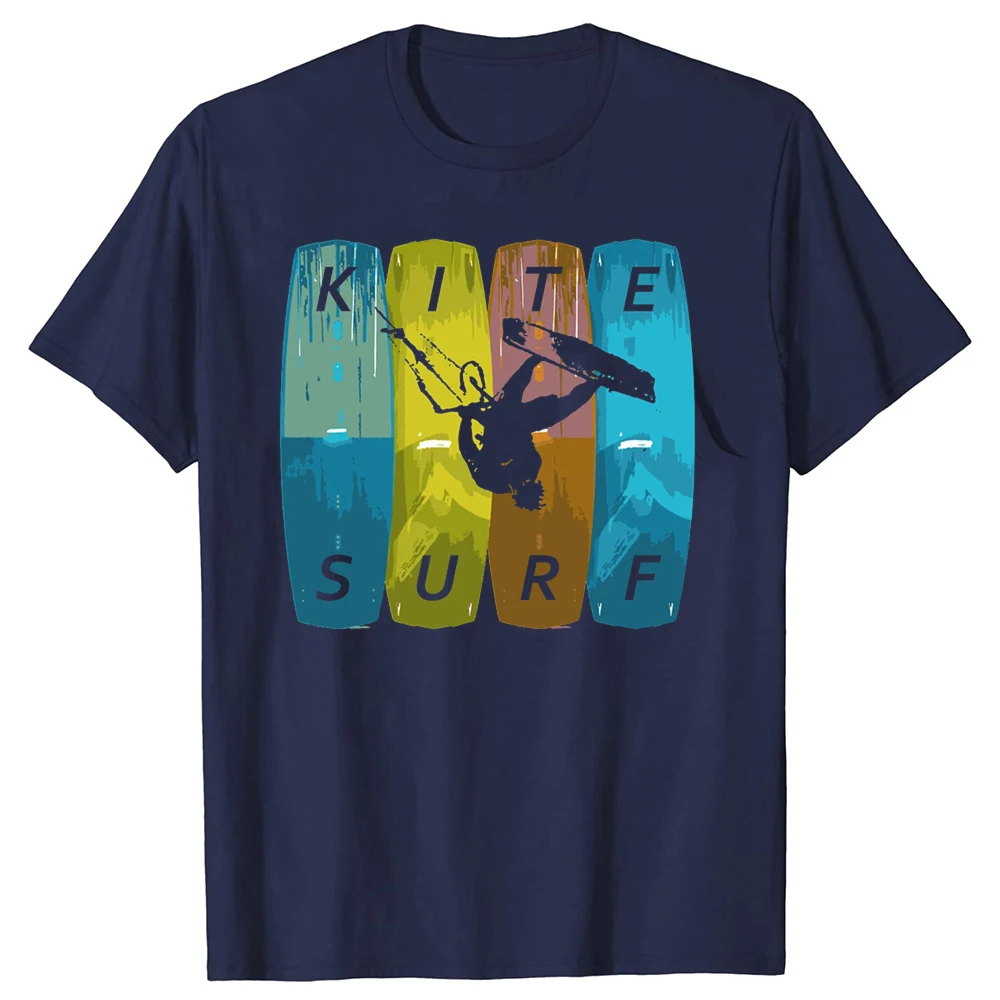 Kitesurfen Kiteboarding Lustiges T-Shirt Einfach und Freizeit Personalisieren Herren T-Shirt Unisex Baumwolle T-Shirts Euro Größe Streetwear