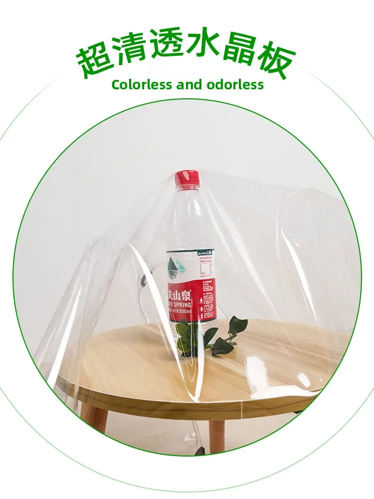 Thiened PVC Transparent Waterproof Rainproof Outdoor Balcony Plastic Cover Sunade Canopy Fabric for Home Daily Use