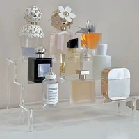 1-3 Tier Perfume Organizer Box Transparent Acrylic Doll Display Stand Holder Transparent Perfumes Storage Rack Shop Display Tool 1