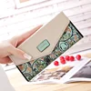 Fashion Wallet for Women's Leather Long Bifold Wallet Clutch Bag with Zipper Coin Pocket Lady Prints Card Holder Purses Handbag 5