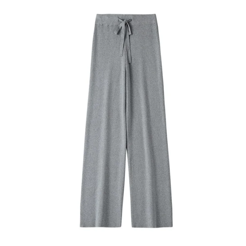

Western Style All-Matching Drooping Wide-Leg Pants Women's Outer Wear Comfort and Casual Loose Slimming Straight Pants Drawstrin