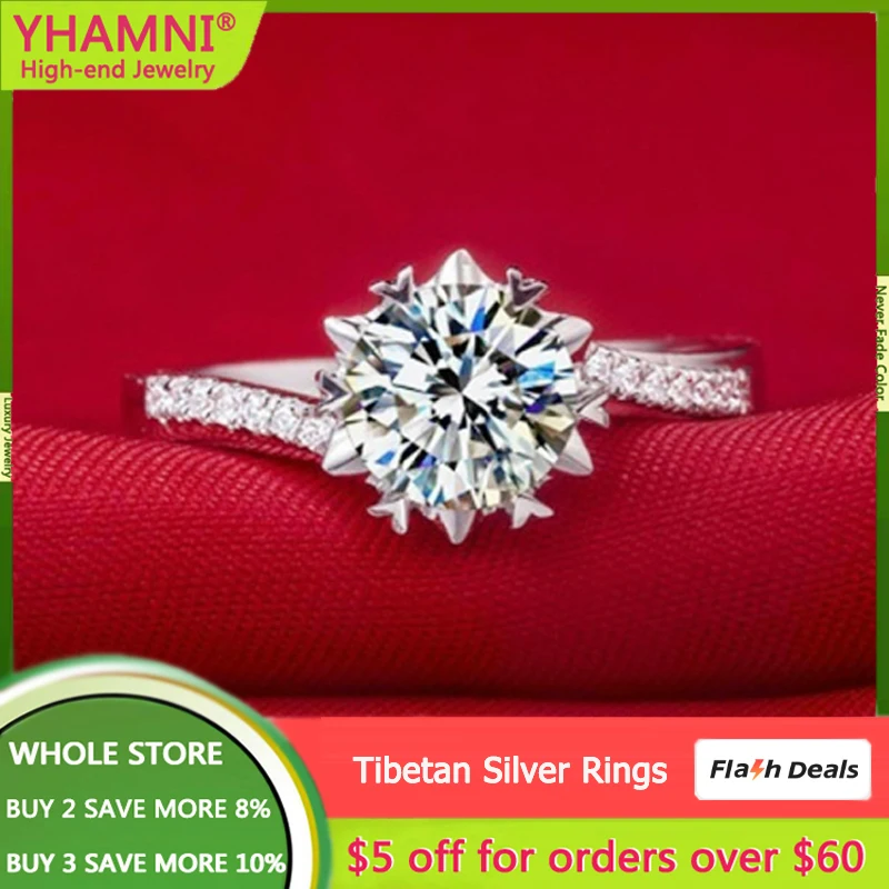 Silver Ring Wedding Rings Finger Rings Womens Ring Jewelry Rings Ring Jewelry Cubic Zircon Ring 21 Style Clear CZ Ring Pure White Tibetan Silver Platinum Color Rings For Women