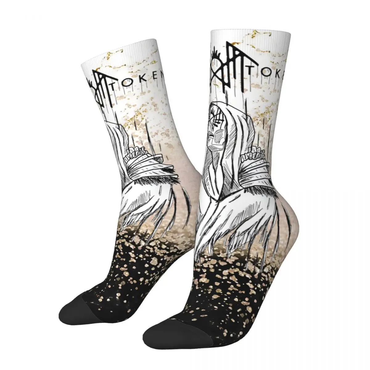 

Worship Men's Socks Vintage Harajuku Sleeps T-Token Street Style Novelty Casual Crew Sock