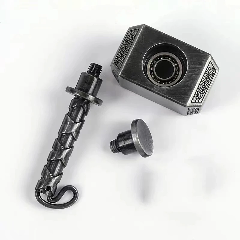 Wiitin Thors Battle Hammer Fidget Hand Spinner Metal The Mighty Mjolnir Fingertip Keychain Toy Stress Relief Toys For Kids Gifts 5