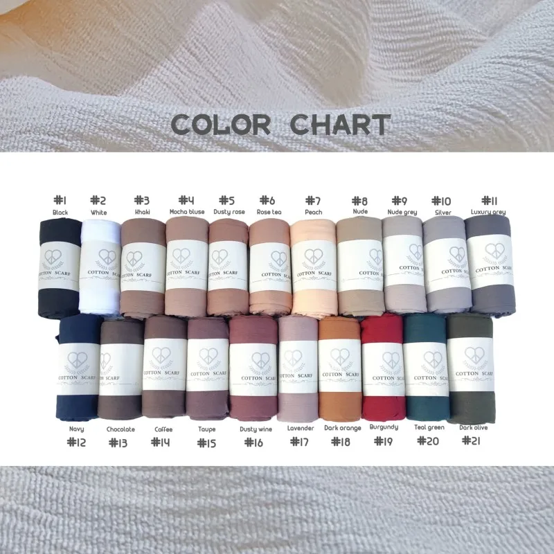 Fancy Fine Pleated Rayon Cotton Scarves Micro Crinkle Soft Cotton Long Shawl High Quality Hemming Turkish Hijab 2