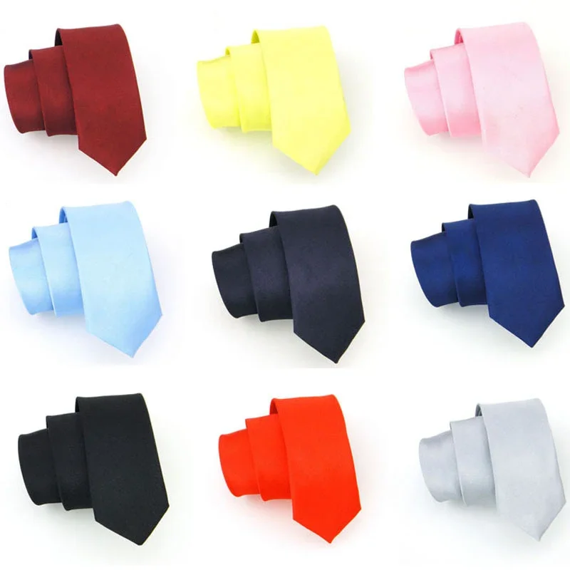 

Галстук для мужчин формальный узкий галстук классический мужской однотонный красочный свадебный галстук тонкий галстук 5 см узкий галстук для жениха джентльмена