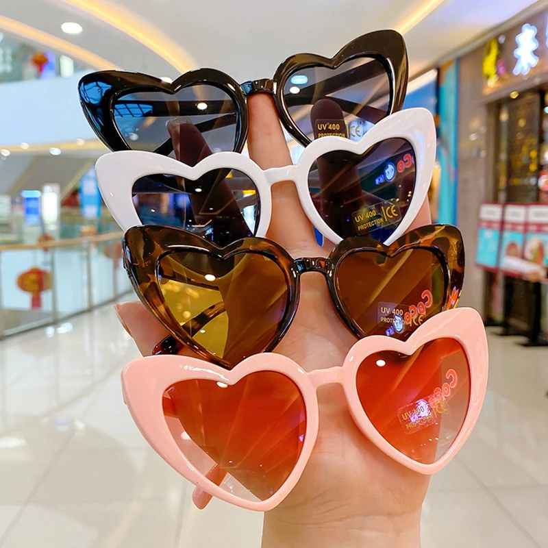 2023 New Kids Cartoon Heart Suower Sunglasses Girls Boy Children Outdoor Round UV400 Sun Glasses Fashion Kids Sunglasses_voghion.com