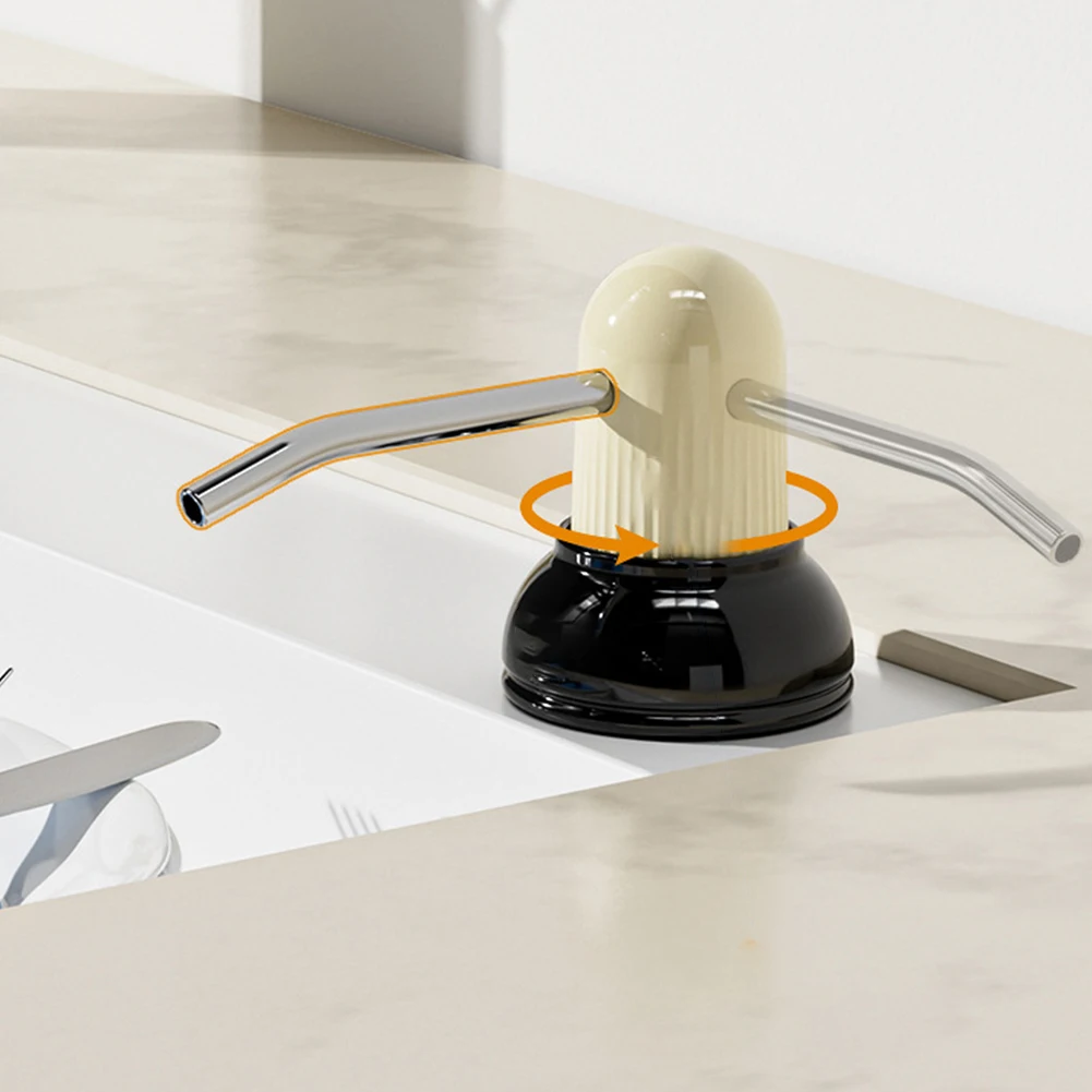 Kitchen Sink Soap Dispenser Stainless Steel Countertop Soap Dispenser Pump Dish Press Pump for Kitchen Bathroom