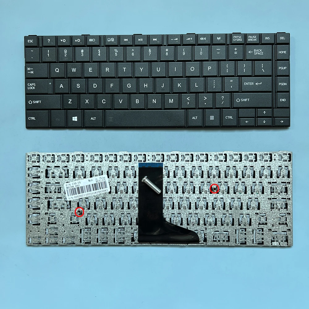 

XIN US Keyboard For Toshiba C40-A C40D-A C45-A C45D-A C40-AT02B1 C40-AD05B Laptop NO Frame