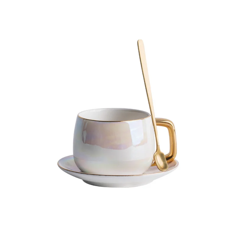 

Coffee Cup European Light Luxury Ceramic Coffee Set Golden Edge Exquisite Coffee Cup Set