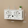 Wireless WIFI Router Wall Rack Storage Box Wood Plastic Board Cable Power Plus Wire Bracket Wall Hanging Plug Board Holder 6