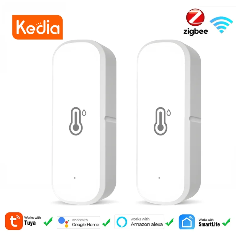 Tuya Wifi Zigbee Temperature Sensor Mini Smart Life App Remote Monitor