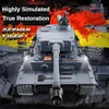 Henglong RC Tank 1/16 German Tiger Metal Tank Crawler Battle with Induction Drive Wheel Can Launch 3818-1 Tank Model Toy 3