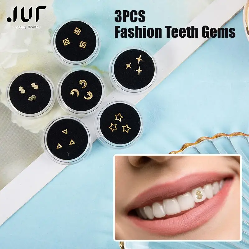 

3/4/5pcs/Box Dental Tooth Gem Imitation Teeth Crystal Ornament Tailor-made Various Shape Beauty Diamond Jewelry Oral Decoration