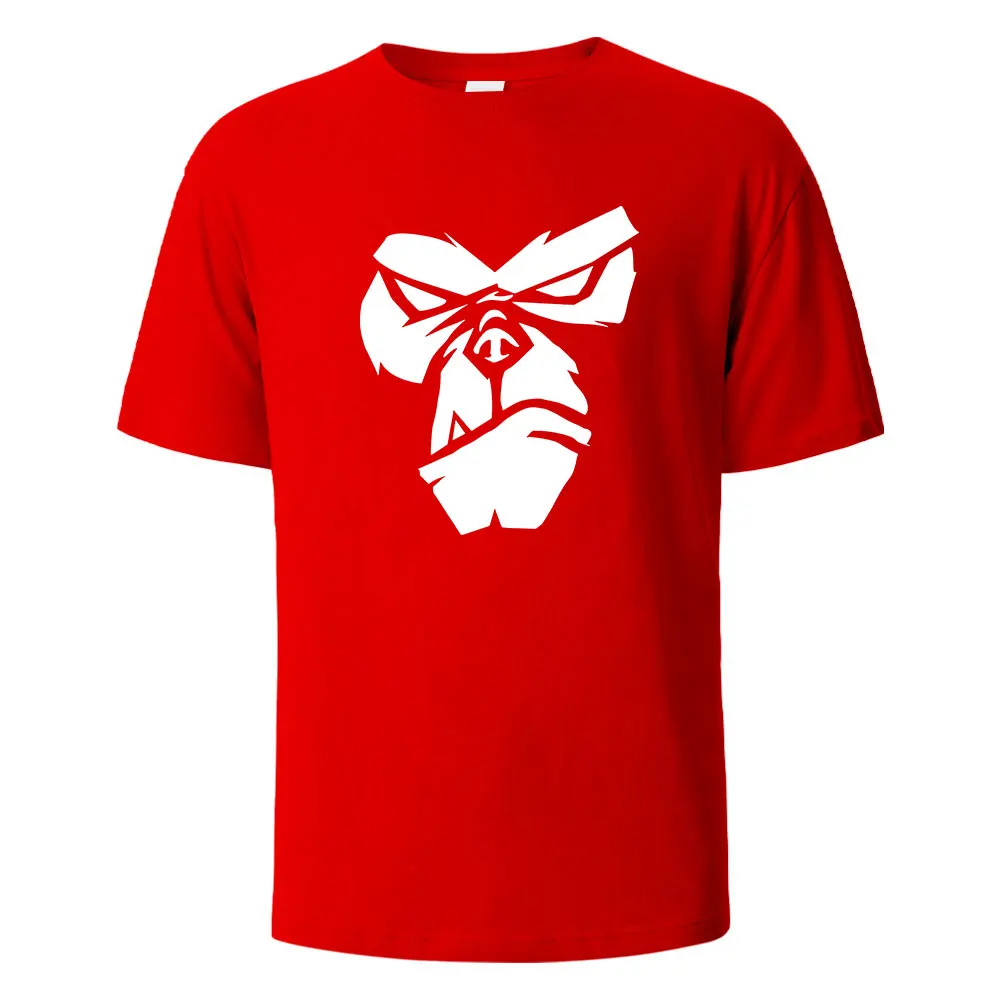 Gorilla Face Graphic Oversized Cotton T-Shirt - Unisex Casual Streetwear Tee