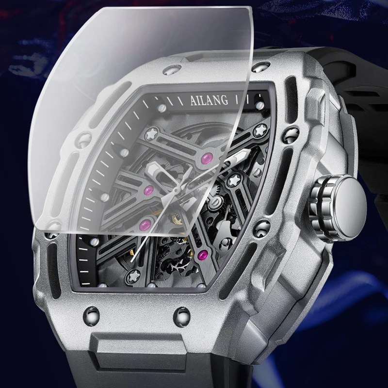 AILANG Nuovo orologio da polso sportivo meccanico scheletrato in acciaio inossidabile, orologio automatico impermeabile, orologi da uomo di marca superiore, Reloj Hombre_voghion.com