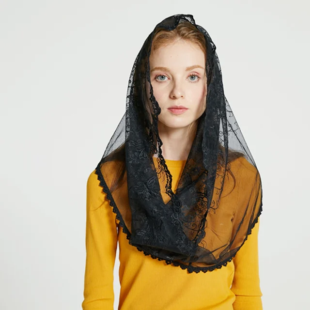 Spanish Chapel Veil Lace Mantilla Catholic Chapel Veil Head
