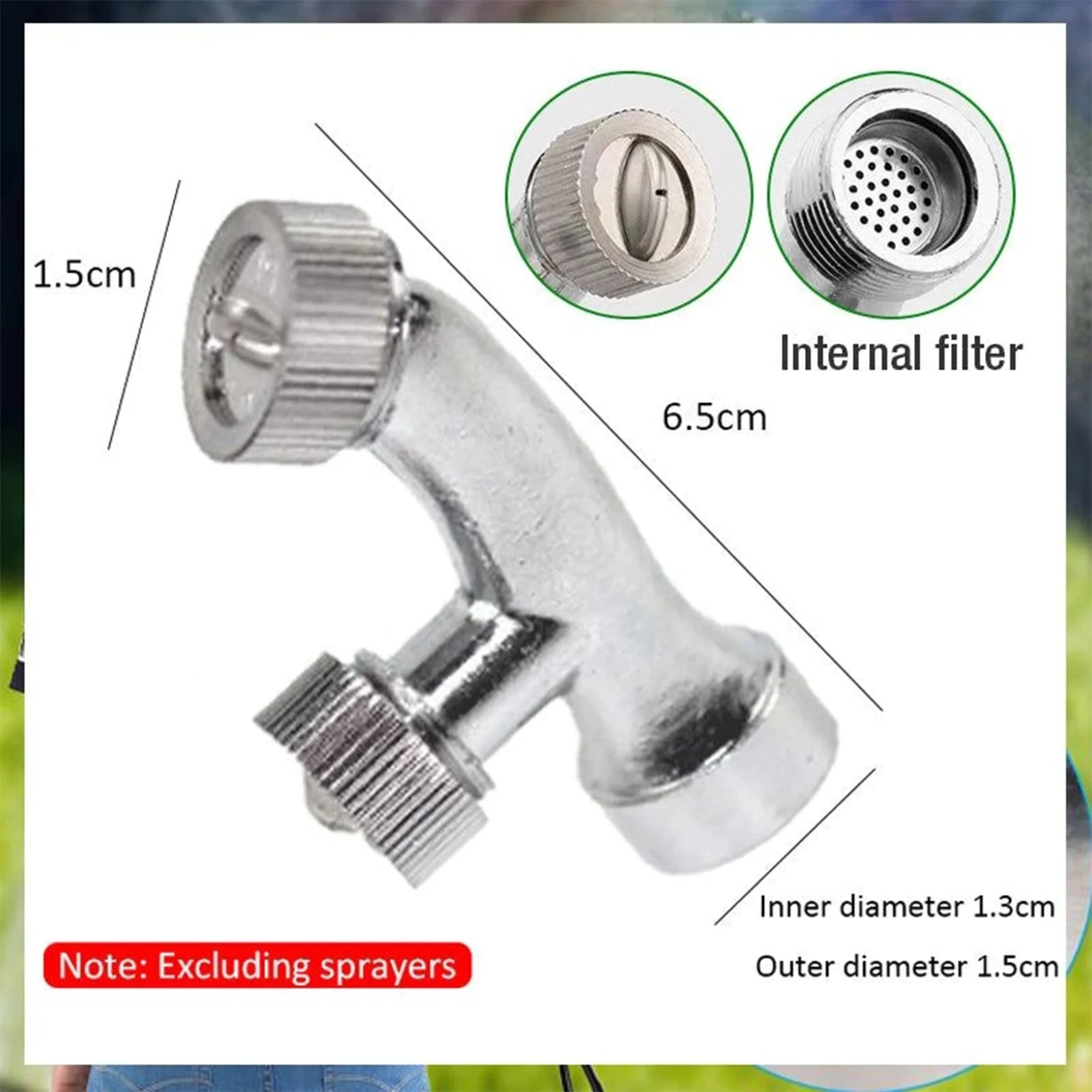 Agricultural Atomizing Sprayer Nozzle Single/Double/Three Holes Nozzle Head Garden Lawn Irrigation Pesticide Spraying Sprinkler