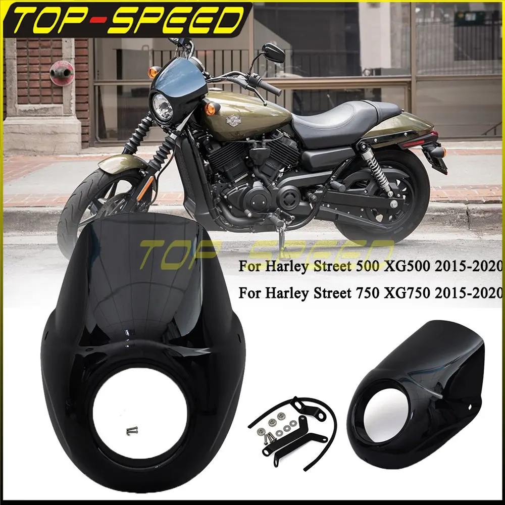 

Черная мотоциклетная маска на фару, налобный фонарь для Harley Street 500 XG500 750 XG750 2015-2020, налобный комплект